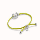 Lime cord bracelet with a pearl